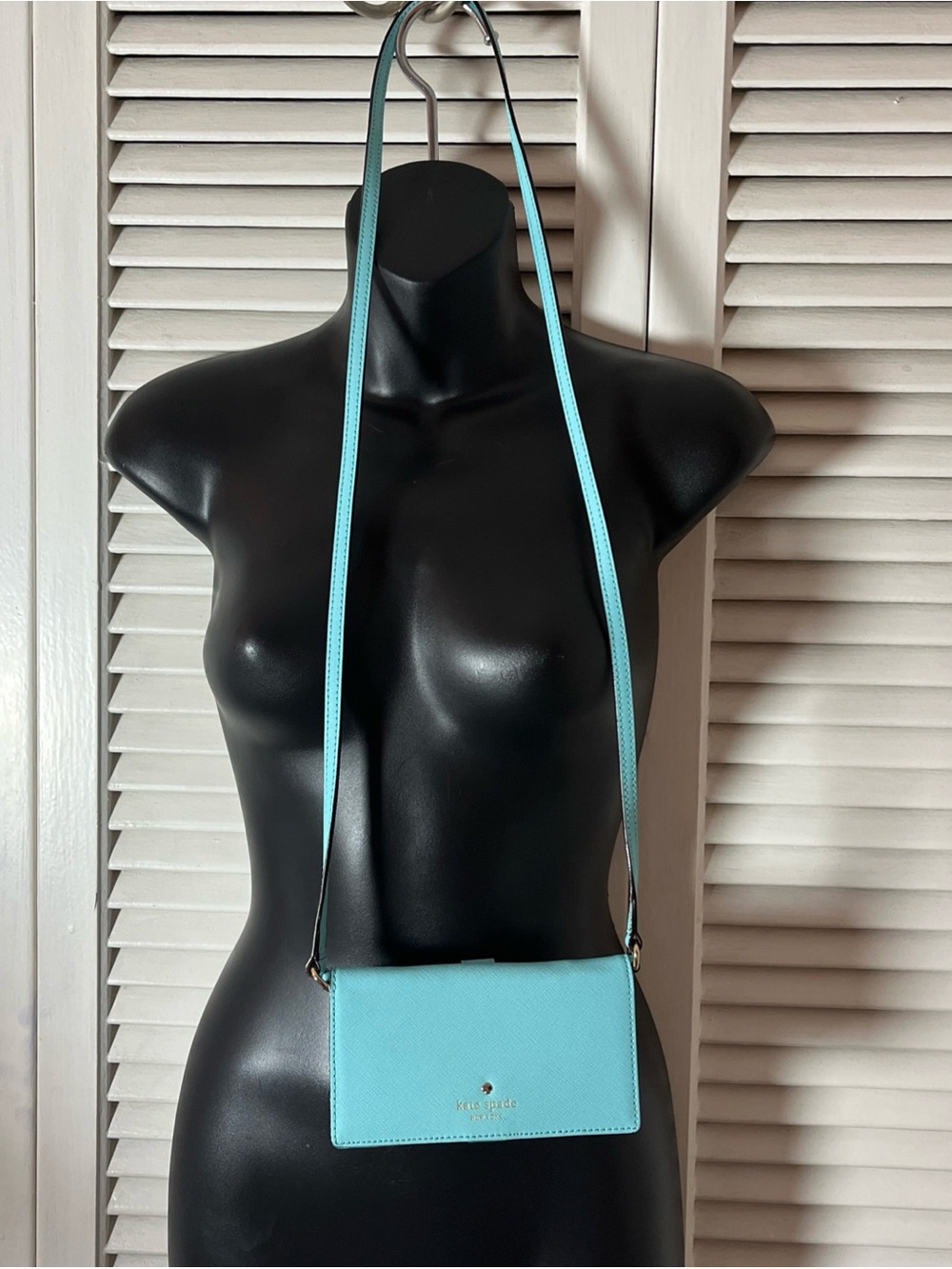 NWOT spade New York cedar cami Crossbody in  Tiffany blue Sz 4x6